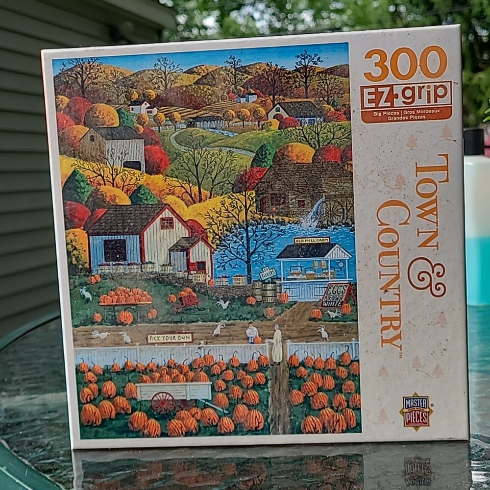 MasterPieces Town & Country Puzzle Autumn Morning Art Poulin 300 Pieces EZ Grip - Picture 7 of 11